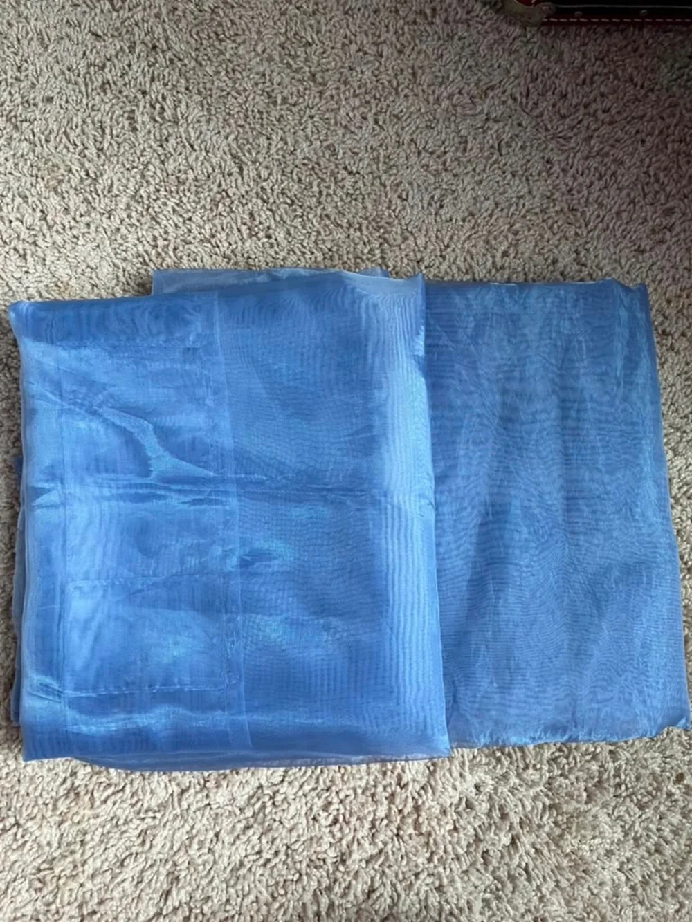 IKEA Set Blue Sheer Curtain Panel